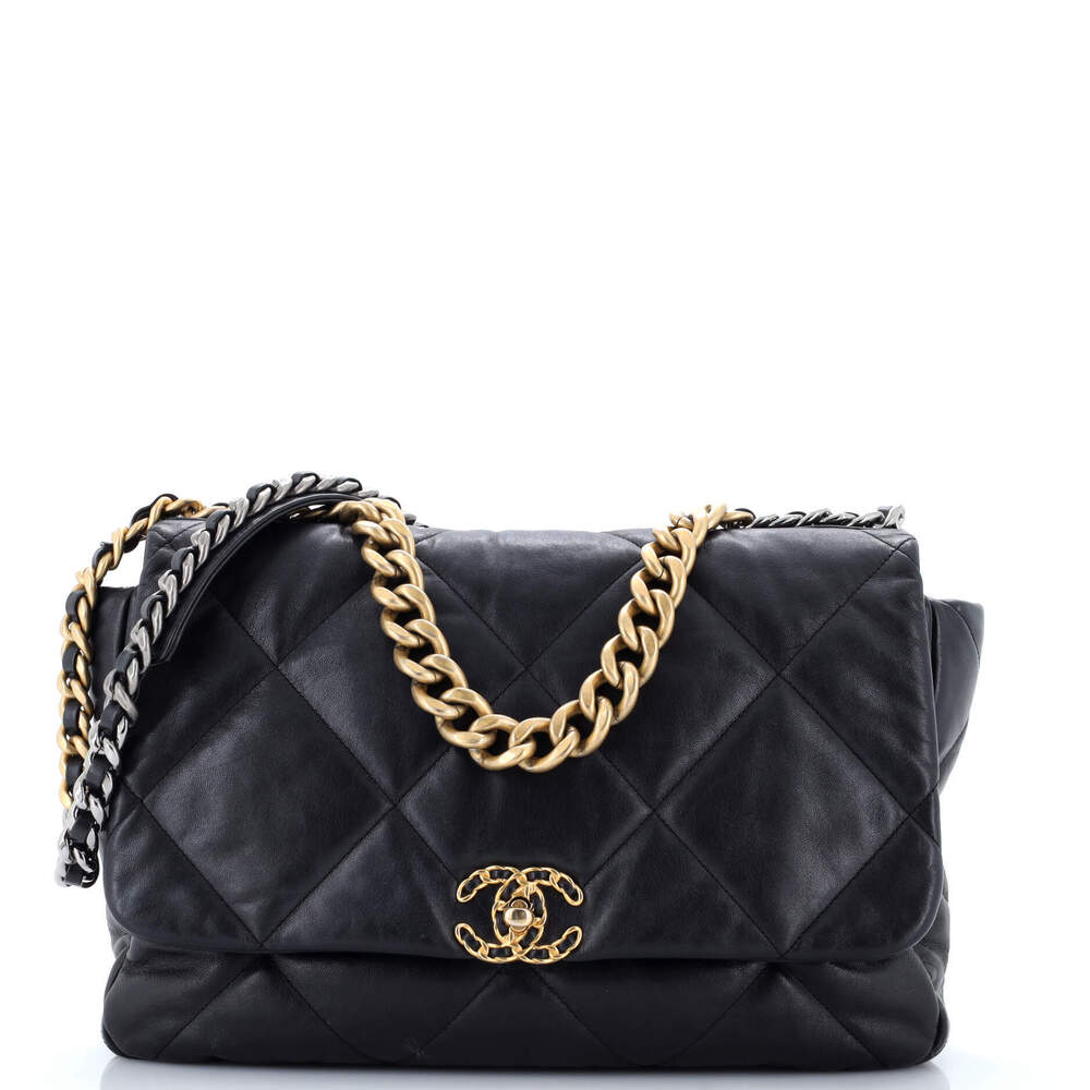 Chanel Maxi 19 Flap Bag Quilted Leather